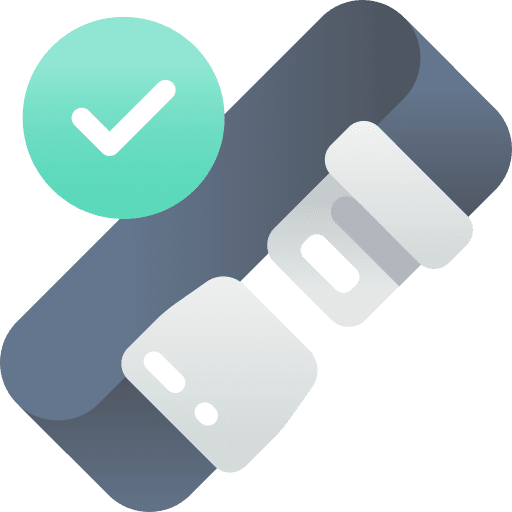 Safety belt lock component safety icon Safety belt lock component safety icon