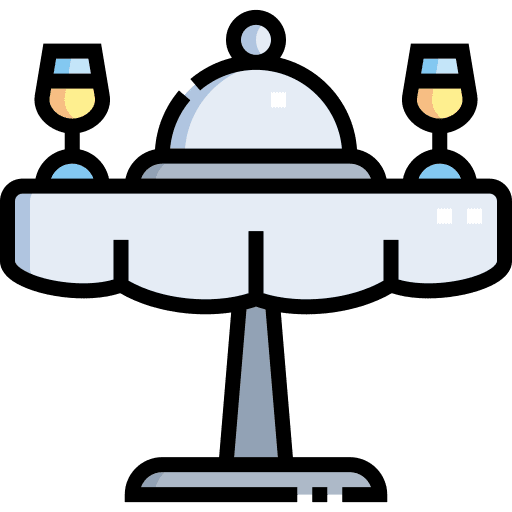 Dinner table food and restaurant food tray drink icon Dinner table food and restaurant food tray drink icon