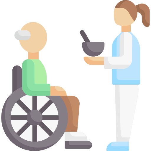 Elderly wheelchair elderly user icon