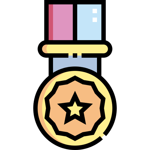 Medal badge ribbon winner icon Medal badge ribbon winner icon