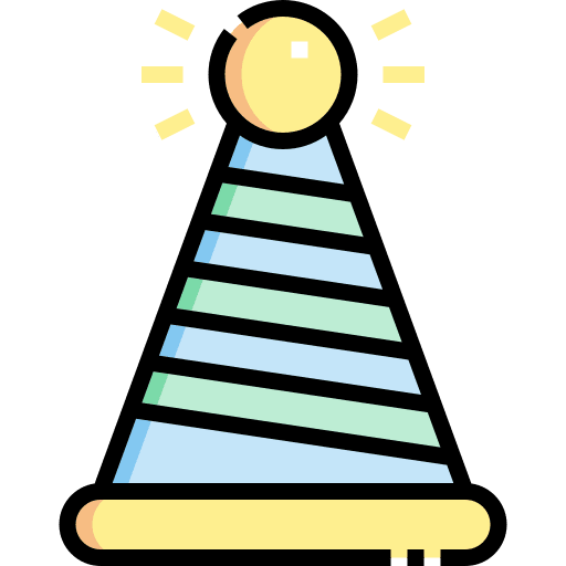 Party hat birthday and party party hat costume icon Party hat birthday and party party hat costume icon