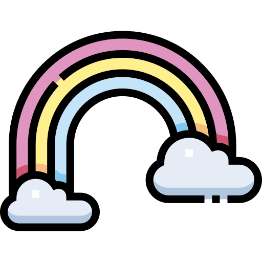 Rainbow spectrums rainbow cloudy icon Rainbow spectrums rainbow cloudy icon