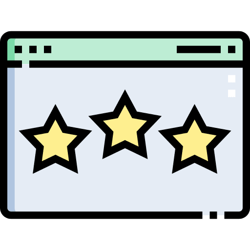 Rating like browser stars icon Rating like browser stars icon