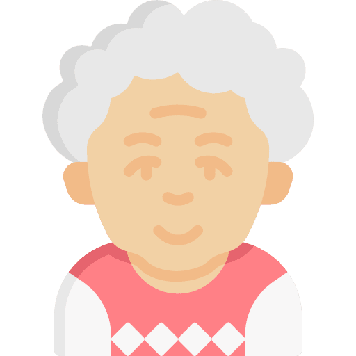 Elderly grandma woman elder icon