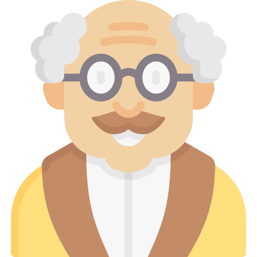 Elderly old man man moustache icon