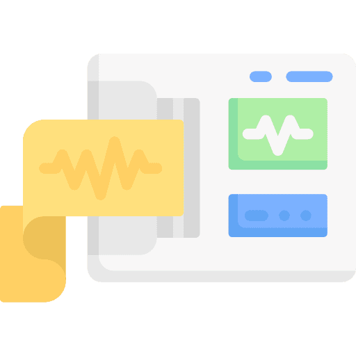 Electrocardiogram medical equipment electrocardiogram ekg monitor icon