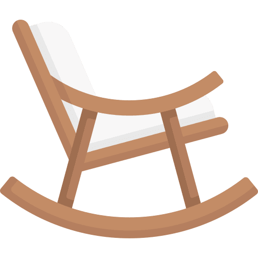 Rocking chair hammock livingroom rest icon Rocking chair hammock livingroom rest icon