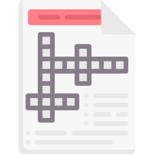 Crossword game hobbies and freetime activity icon Crossword game hobbies and freetime activity icon
