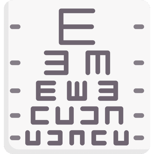 Eye test healthcare and medical eye examination optical exam icon Eye test healthcare and medical eye examination optical exam icon