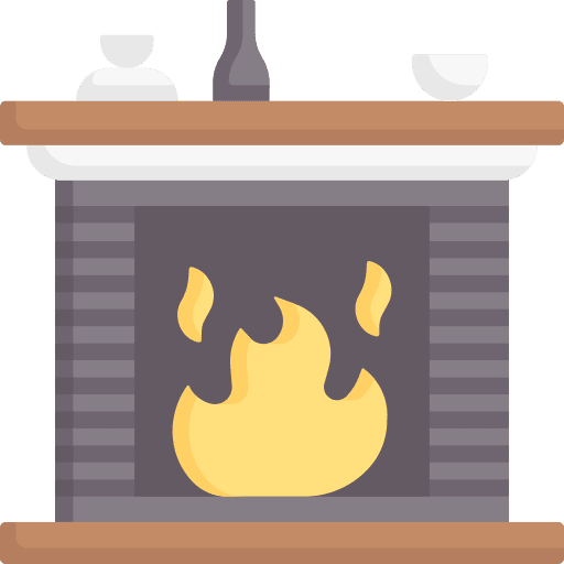 Fireplace cold flame winter icon Fireplace cold flame winter icon