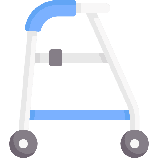 Walker aid therapy rehabilitation icon Walker aid therapy rehabilitation icon
