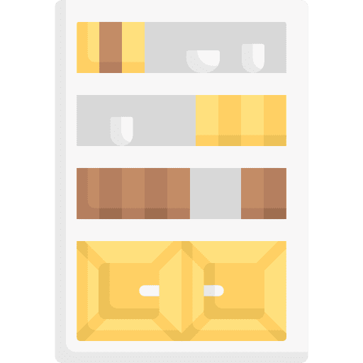 Bookshelf shelf bookcase education icon Bookshelf shelf bookcase education icon