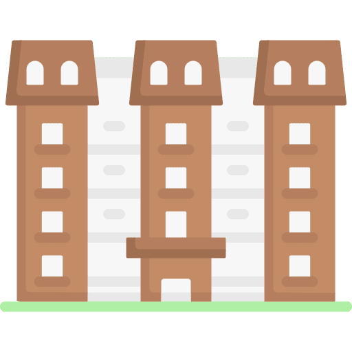 Retirement home elder architecture and city old icon Retirement home elder architecture and city old icon