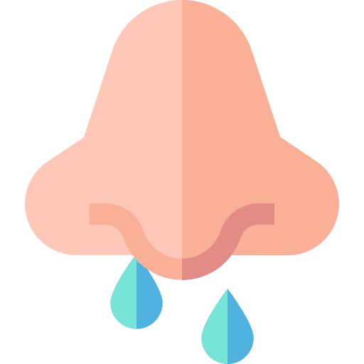 Runny nose allergy symptom cold icon