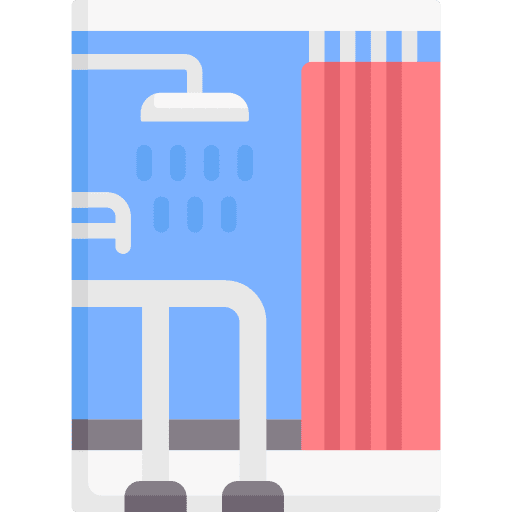 Shower bathtub furniture and household hygiene icon Shower bathtub furniture and household hygiene icon