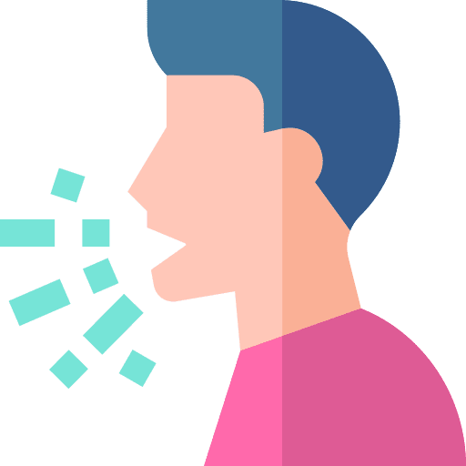 Sneezing flu virus transmission icon