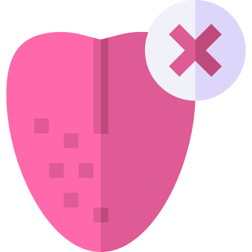 Loss of sense of taste loss of sense of taste cross mark healthcare and medical icon Loss of sense of taste loss of sense of taste cross mark healthcare and medical icon