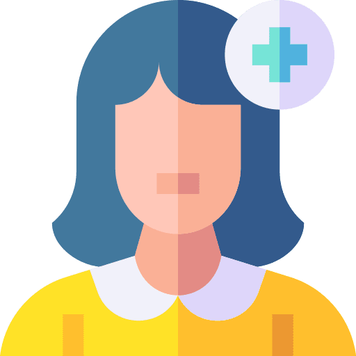 Patient healthcare and medical avatar girl icon Patient healthcare and medical avatar girl icon
