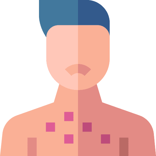 Skin rash allergy healthcare and medical skin rash icon Skin rash allergy healthcare and medical skin rash icon