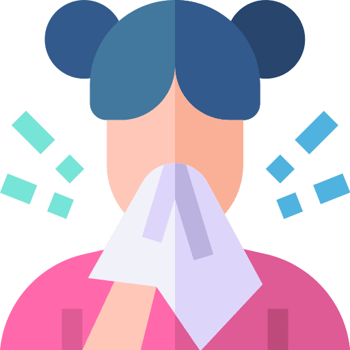 Sneezing woman girl flu icon Sneezing woman girl flu icon