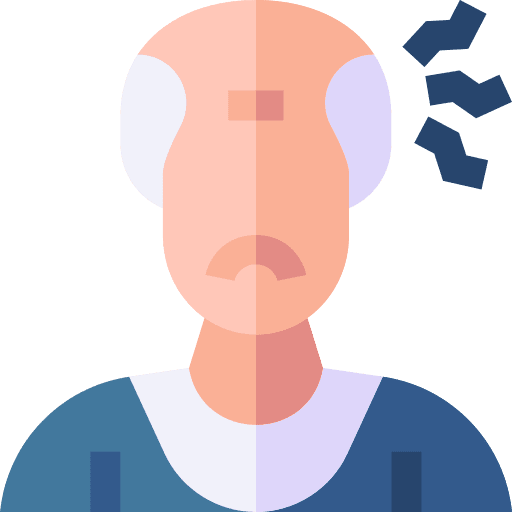 Headache concentration headache sad icon Headache concentration headache sad icon