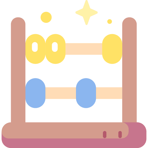 Abacus education maths kid and baby icon Abacus education maths kid and baby icon