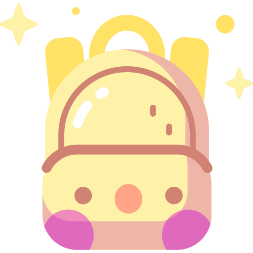 Backpack education kindergarten children icon