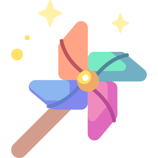 Pinwheel kid and baby toy wind icon Pinwheel kid and baby toy wind icon
