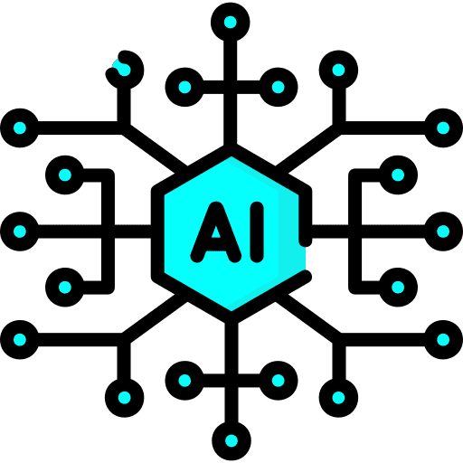 Artificial intelligence chip industry engineering icon