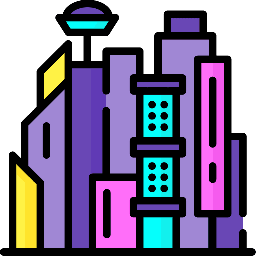 City skyscraper skyline architecture and city icon
