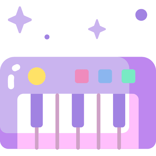 Keyboard child kid and baby musical instrument icon Keyboard child kid and baby musical instrument icon
