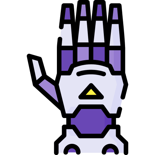 Hand future science artificial icon Hand future science artificial icon