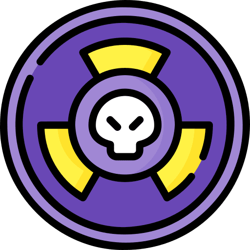 Radiation nuclear energy shapes and symbols alert icon Radiation nuclear energy shapes and symbols alert icon