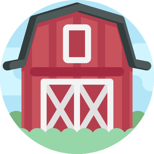 Barn architecture building farm icon