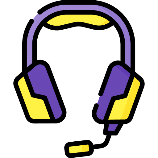 Headphones technology microphone support icon Headphones technology microphone support icon