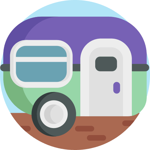 Caravan lifestyle travel motor home icon Caravan lifestyle travel motor home icon