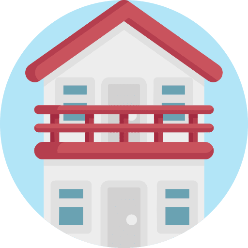 Detached building semi detached construction icon Detached building semi detached construction icon