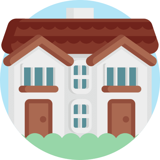 Semi detached buildings home real estate icon Semi detached buildings home real estate icon