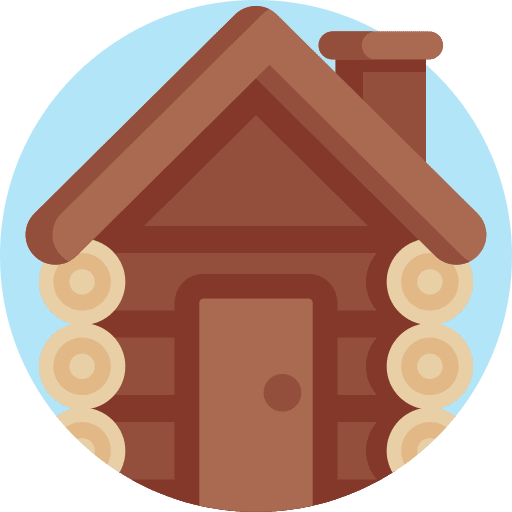 Cabin house building real estate icon Cabin house building real estate icon