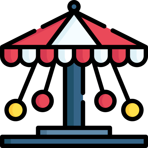 Carousel circus amusement park entertainment icon