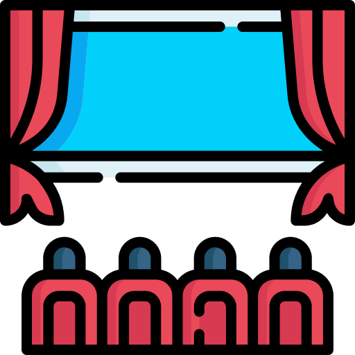 Cinema entertainment movie audience theater icon