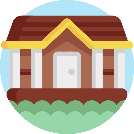 Detached property architecture and city building icon Detached property architecture and city building icon