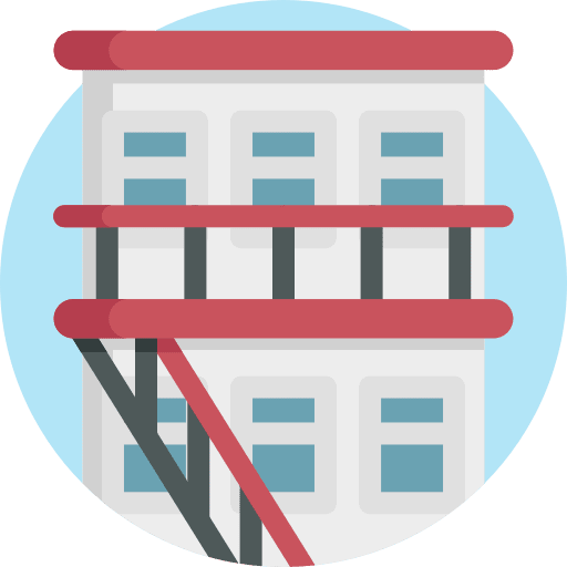 Hostel architecture and city snow buildings icon Hostel architecture and city snow buildings icon