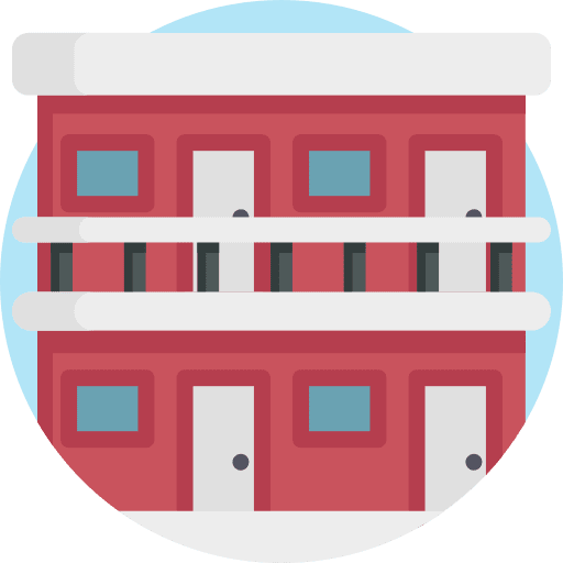 Motel accomodation architecture and city lodging icon Motel accomodation architecture and city lodging icon