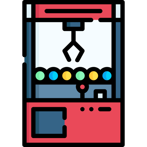 Claw machine crane arcade machine gaming icon