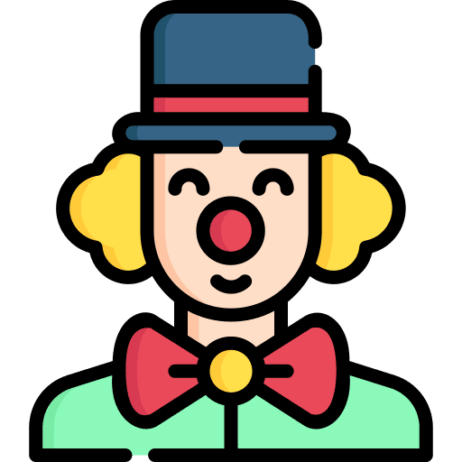 Clown character entertainment fairground icon