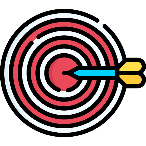 Dart board targeting objective dart board icon Dart board targeting objective dart board icon