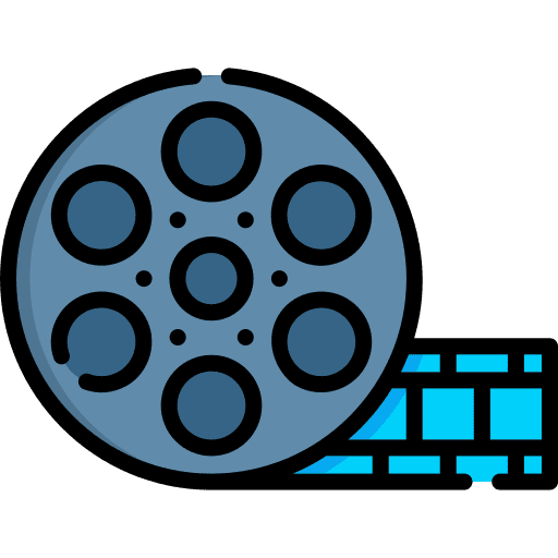 Film reel technology communications filming icon