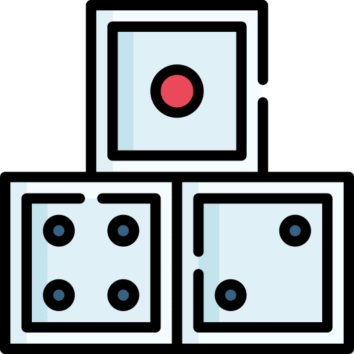 Dices play gambling board game icon Dices play gambling board game icon