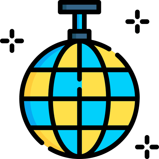 Disco ball party celebration birthday and party icon Disco ball party celebration birthday and party icon